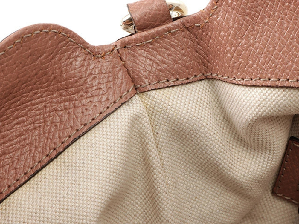 Gucci Bree Convertible Top Handle Bag GG canvas pink leather Brown - Picture 7 of 9
